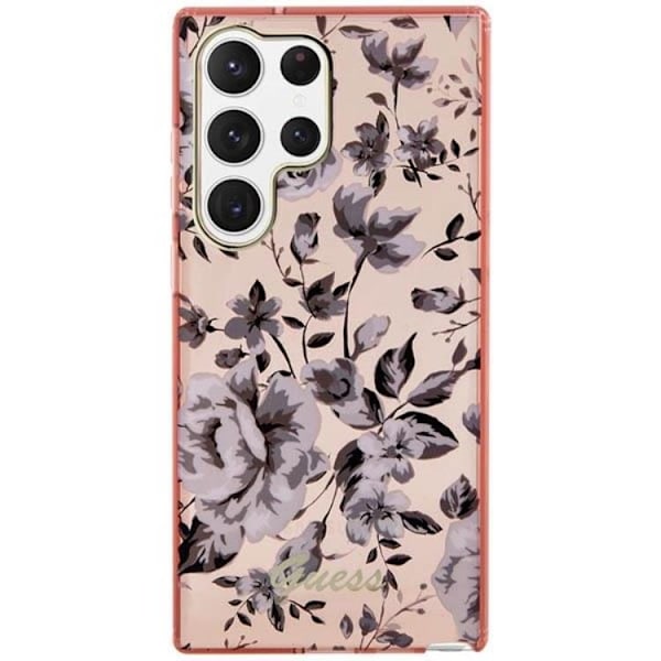 Guess Galaxy S23 Ultra Mobilskal Flower Collection - Rosa