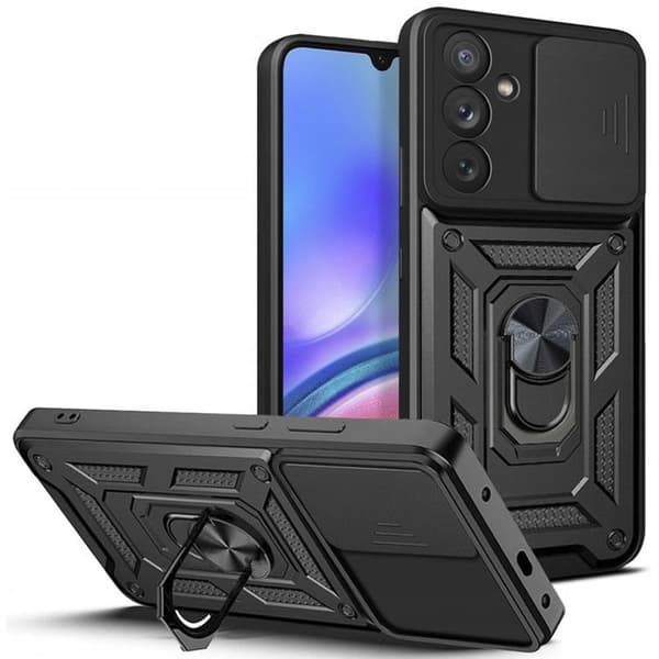 Tech-Protect Galaxy S23 FE -puhelinkotelo Camshield Pro - Musta Svart