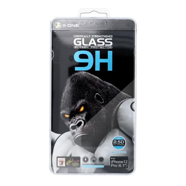 X-One iPhone 15 Pro Max Hærdet Glas Skærmbeskytter Matte - Sort Svart