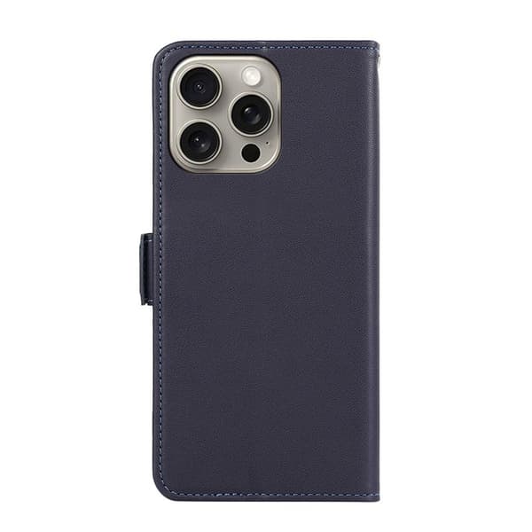 ABEEL iPhone 12 / 12 Pro Plånboksfodral RFID-Skydd Flip Konstläder Blå
