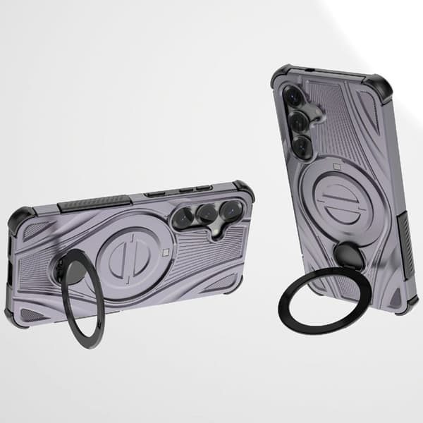 Mobilskal för Samsung Galaxy S26 Magnetiskt Kickstand TPU PC - Lila