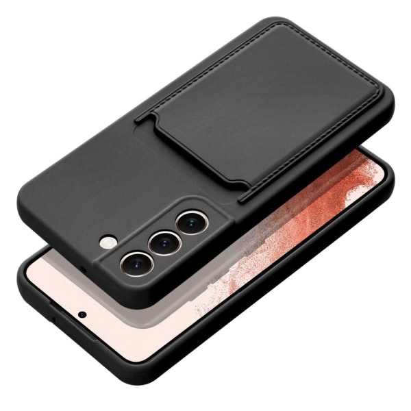 Galaxy A53 5G Cover Forcell -korttipidike, pehmeä muovi - musta
