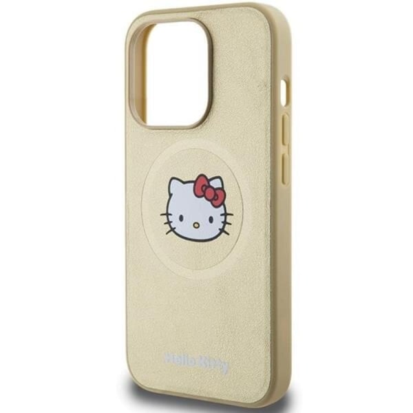 Hello Kitty iPhone 15 Pro Mobilskal Magsafe Läder Kitty Head