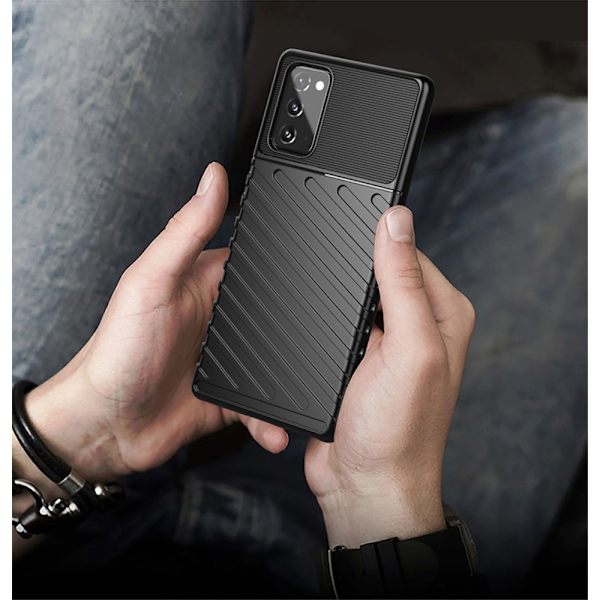 Thunder Twill Texture Skal Till Galaxy Note 20 - Blå Blå