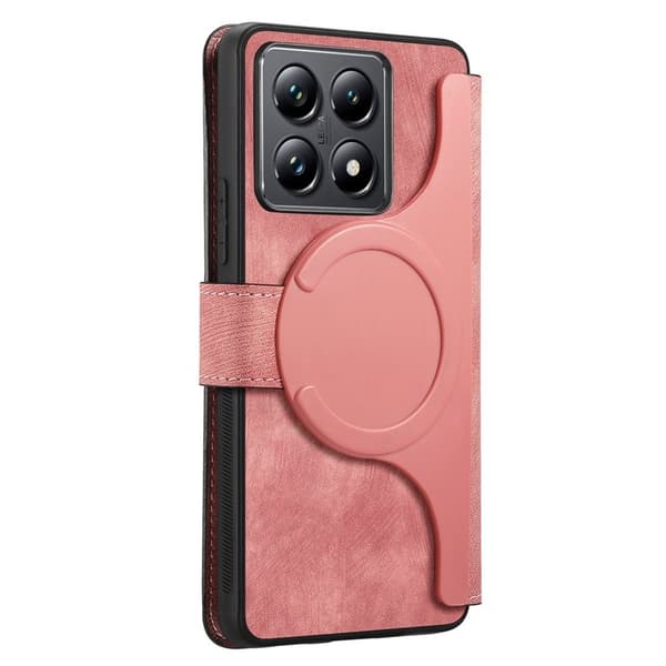 CASENEO Xiaomi 14T Pro Plånboksfodral Konstläder - Magnetisk - Rosa