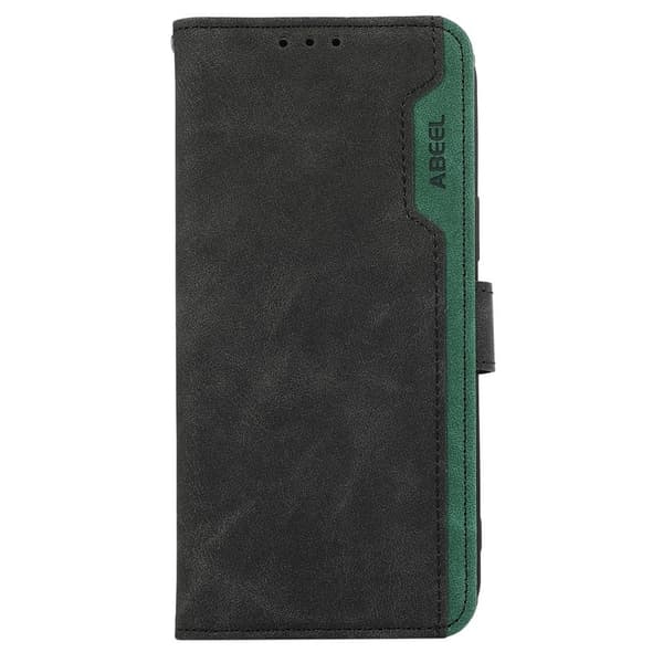 ABEEL iPhone 13 Pro Plånboksfodral RFID-Skydd Konstläder Svart