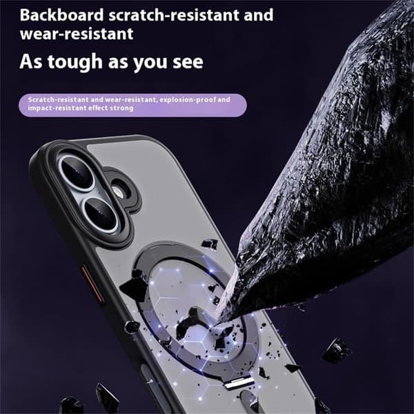 Mobilskal till iPhone 17 MagSafe Kickstand TPU + Acrylic Grå