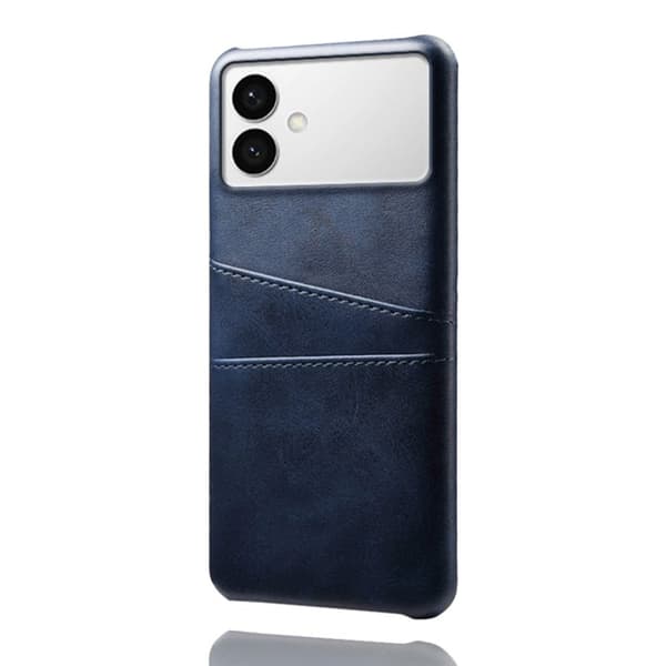 Mobilskal till Samsung Galaxy S26 Edge PU Läder + Hård PC - Blå