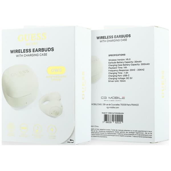 Guess Trådlös Hörlurar In-Ear Mini Classic - Vit