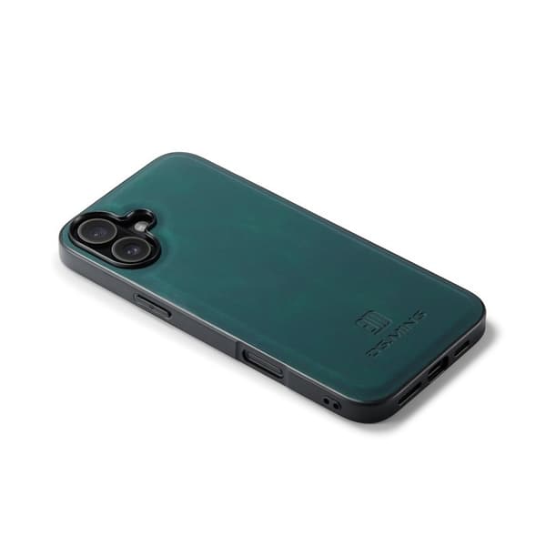 DG.MING Mobilskal till iPhone 17 PU Läder PC + TPU Hybrid - Grön