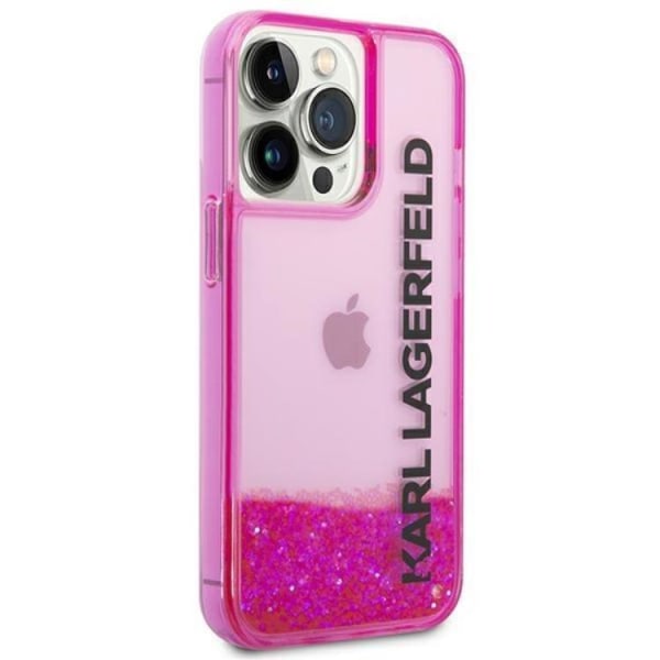 Karl Lagerfeld iPhone 14 Pro Max Skal Liquid Glitter Elong - Ros