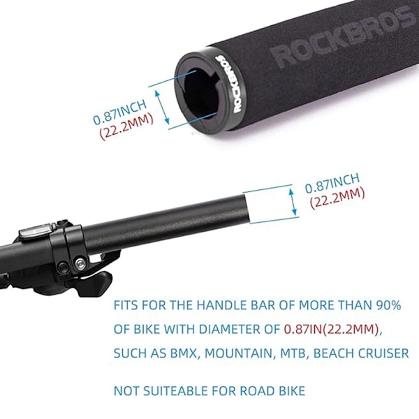 Rockbros Bicycle Greppar Sponge - Svart