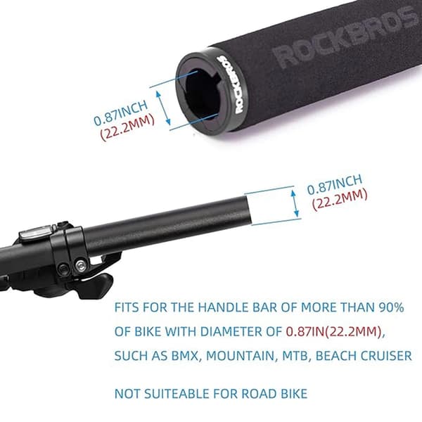 Rockbros Bicycle Greppar Sponge - Svart Svart