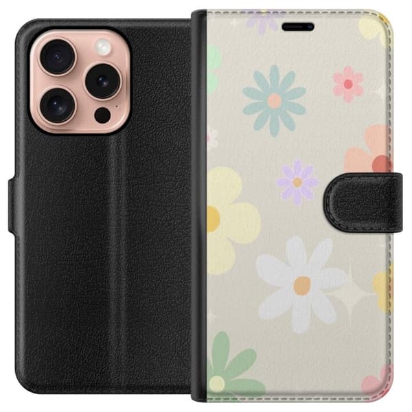 Apple iPhone 16 Pro Pung Taske med Fejende Blomster