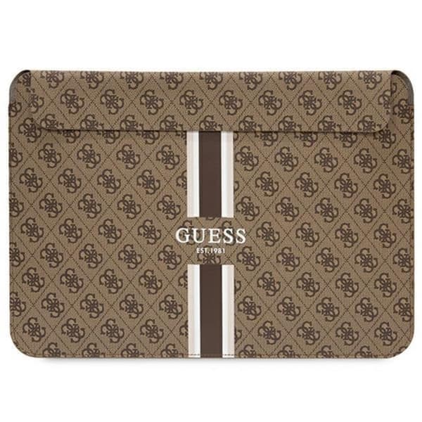Guess Computer Sleeve 14\" 4G Printed Stripes - Brun Brun