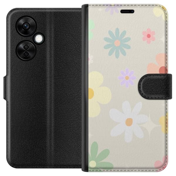 OnePlus Nord CE3 Pung Taske med Fejende Blomster