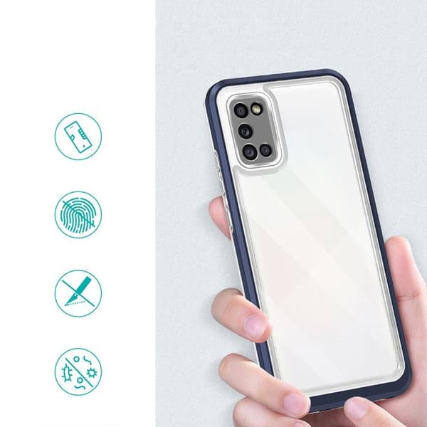3in1 Galaxy A03s Skal Frame Gel - Sininen Blå