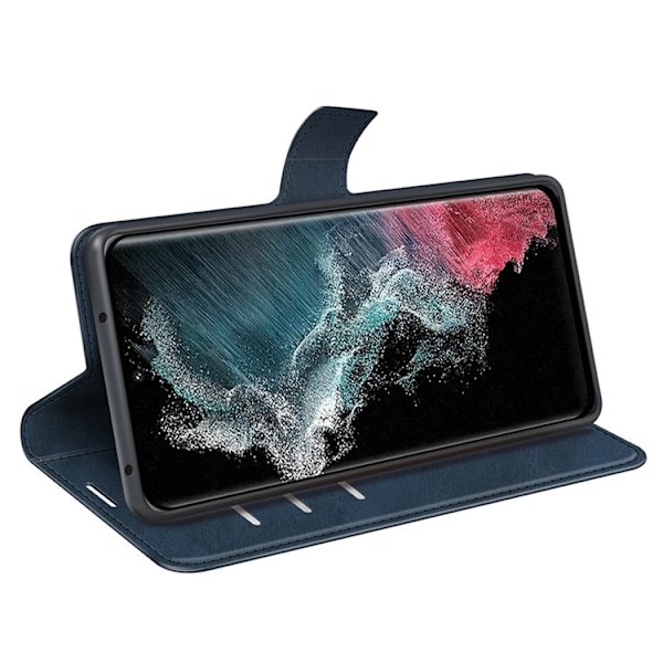 Galaxy S23 Ultra Plånboksfodral Folio Flip - Blå