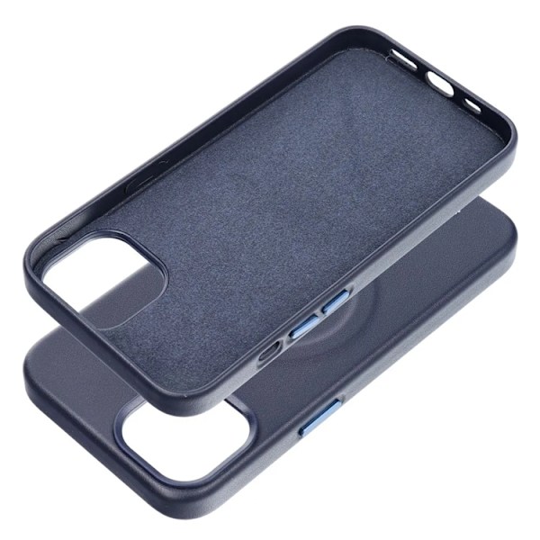 iPhone 14 Plus Mobilskal Magsafe Läder Roar - Navy