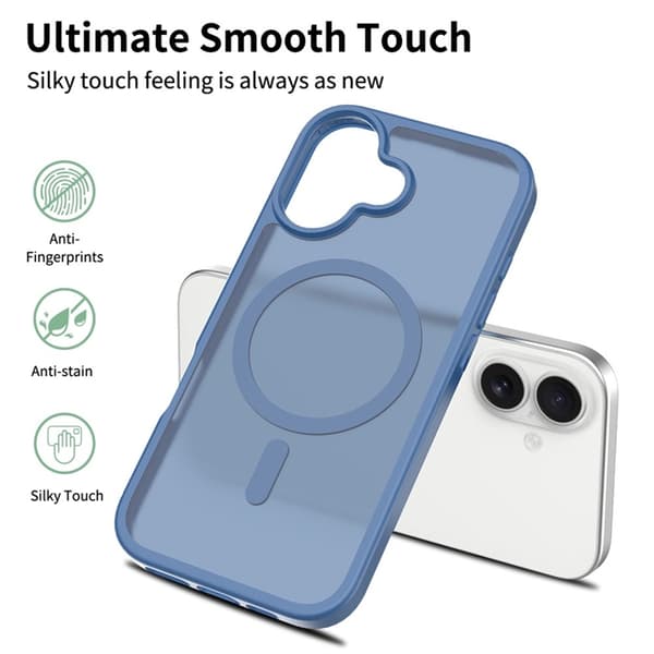 Mobilskal till iPhone 17 MagSafe Acrylic Skin Touch - Blå Blå