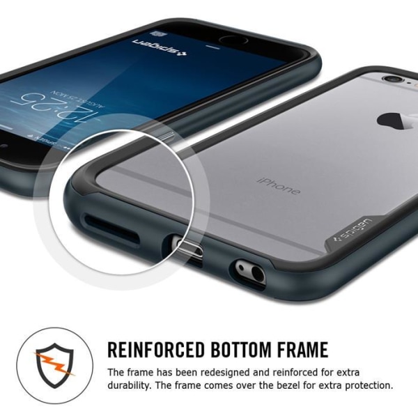 SPIGEN Neo Hybrid EX Bumper Skal till Apple iPhone 6(S) Plus (Metal Slate)