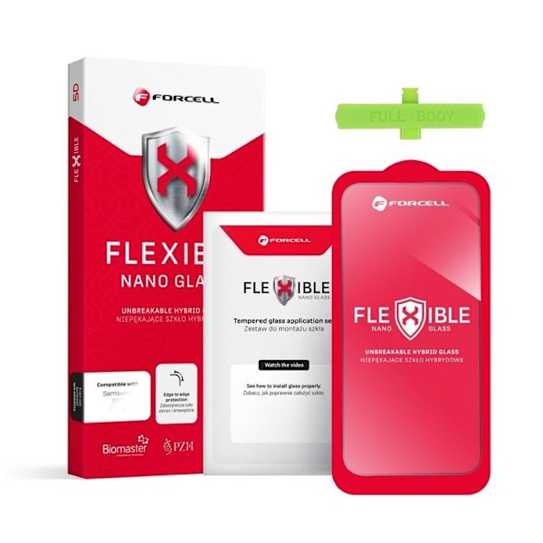 Forcell iPhone 15 Härdat Glas Skärmskydd 5D Svart