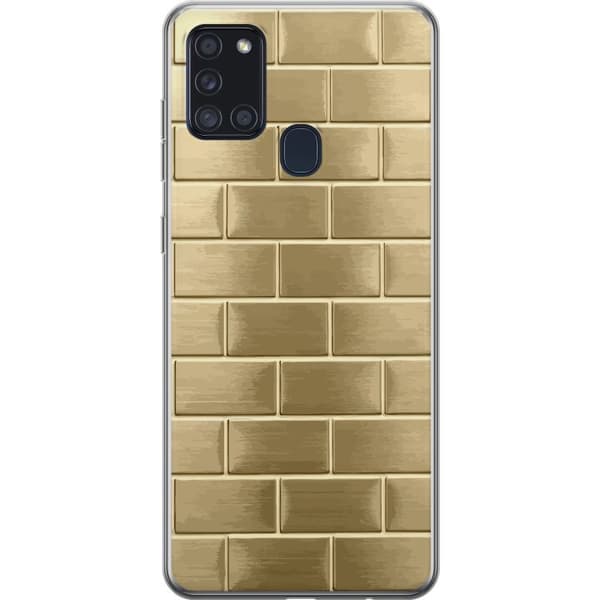 Mobilskal till Samsung Galaxy A21s med Gyllene Murstenar