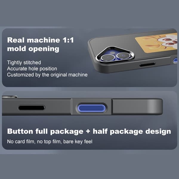 Mobilskal till iPhone 16 NFC DIY Customized HD Smart E-Ink - Svart Svart