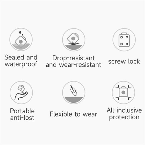 Airtag Skal IP67 Vattentät Bluetooth Tracker - Magenta Blå