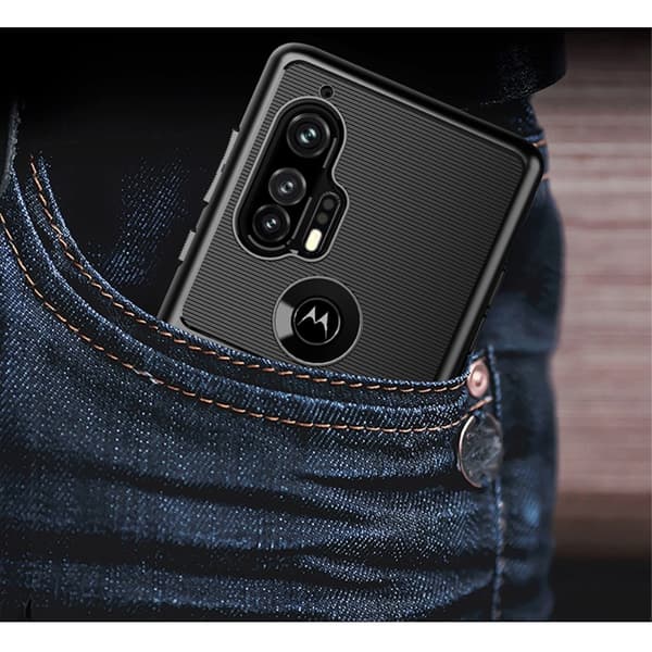Thunder Twill Texture Skal Motorola Edge Plus - Svart Svart