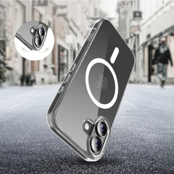 Tech-Protect Telefontaske til iPhone 17 Magsafe Flexair Hybrid - Klar Svart