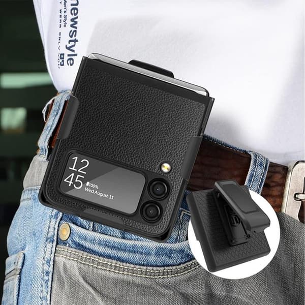 Galaxy Z Flip 4 Skal Belt Clip Holster - Grön