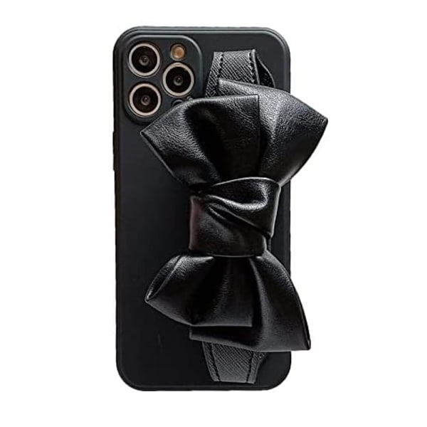 Bowknot Läderrem TPU Skal iPhone 13 - Svart Svart