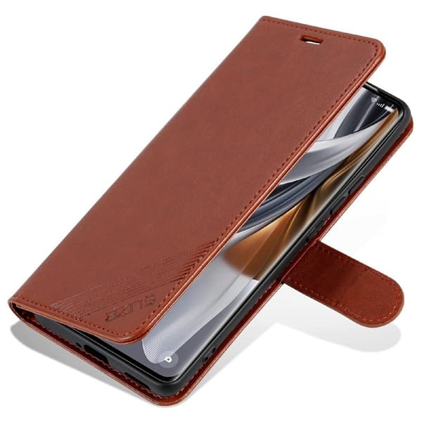AZNS Xiaomi 14T Plånboksfodral Anti-Scratch Konstläder - Brun