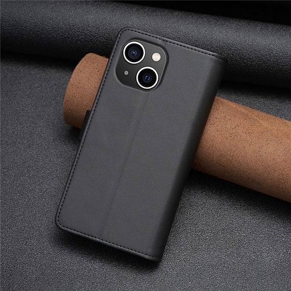 iPhone 15 Plus Plånboksfodral Zipper Flip - Svart Svart