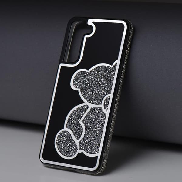 Telefontaske til Galaxy A15 4G/5G Bamse - Sølv Silver