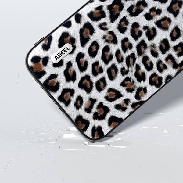 ABEEL Mobilskal till Samsung Galaxy S23 FE Leopard Textur Silver
