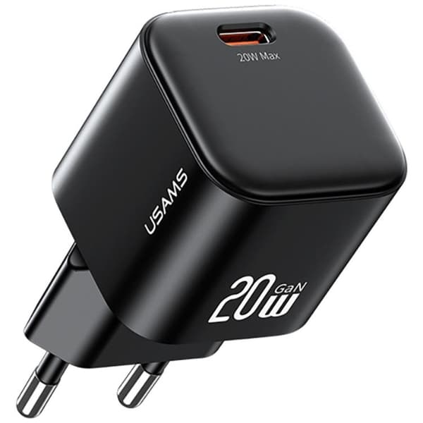 USAMS Snabbladdare 20W USB-C Med Lightning Kabel 1m JO Series - Vit Vit