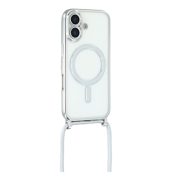 Mobilskal till iPhone 17 MagSafe Electroplating Edge TPU - Silver Silver