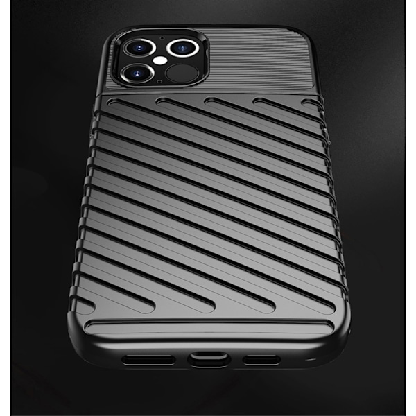 Thunder Twill Texture iPhone 12 Pro Max -kuori - Musta Black