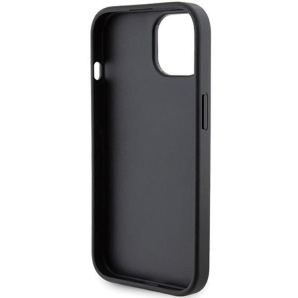 Guess iPhone 15 Mobilskal Grip Stand Triangle Strass - Svart Svart