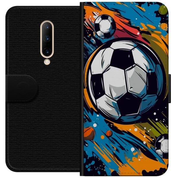 Plånboksfodral till OnePlus 7 Pro med Fotbollar