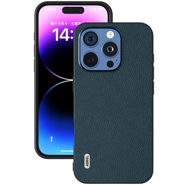 ABEEL Mobilskal till iPhone 16 Pro Äkta Läder + PC + TPU - Grön