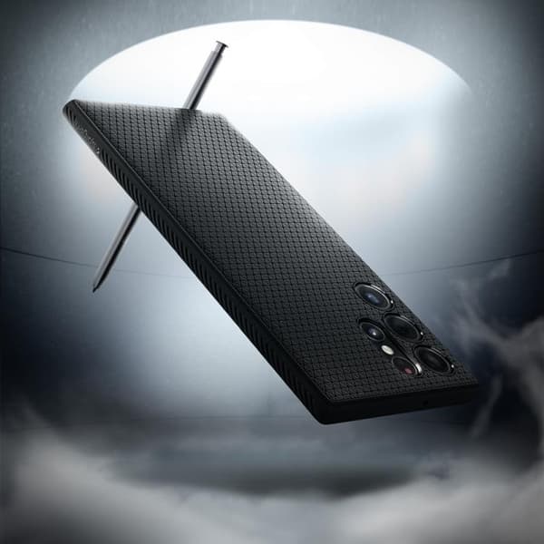 Spigen Liquid Air Cover Galaxy S22 Ultra - Mat Sort Black