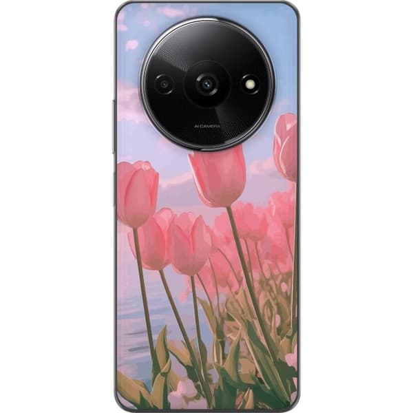 Mobilskal till Xiaomi Redmi A3 med Rosa Tulpaner