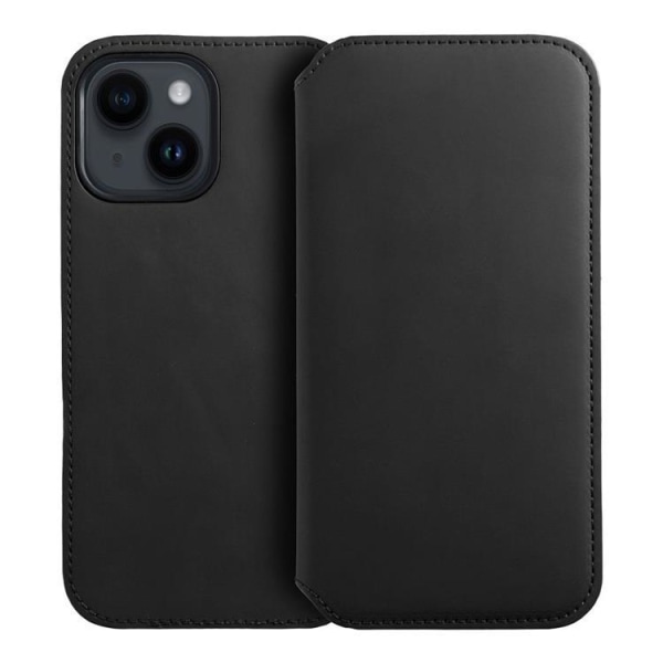 iPhone 14 Pro Max Wallet Case Dual Pocket - musta