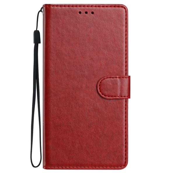 Samsung Galaxy S26 Edge Plånboksfodral Konstläder Ställ - Röd