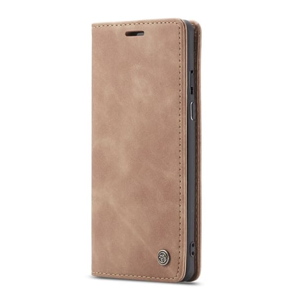 CASEME 013 Series Konstläderplånboksfodral för OnePlus 8 - Brun