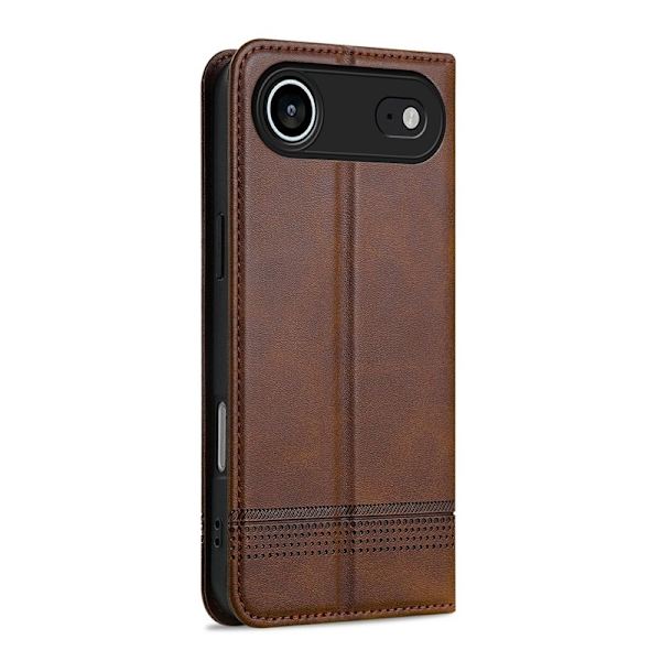 AZNS iPhone Air Plånboksfodral Konstläder - Brun