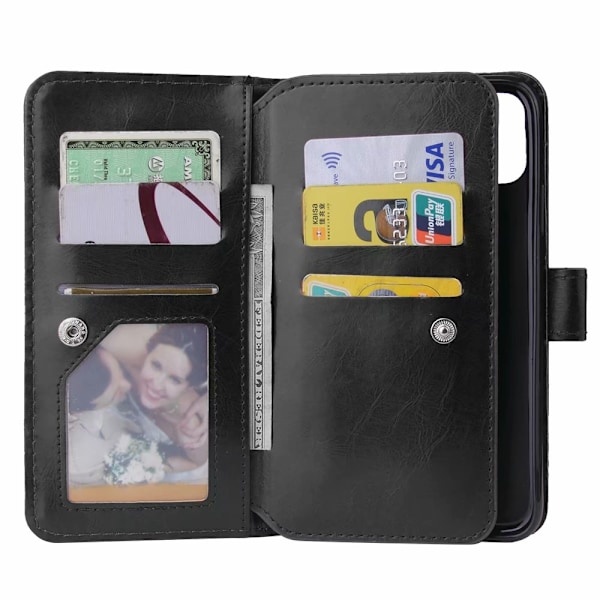 Elegant Plånboksfodral till iPhone 12 Pro Max - Svart Svart